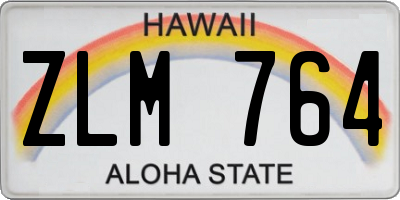 HI license plate ZLM764