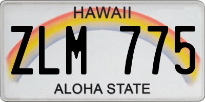 HI license plate ZLM775