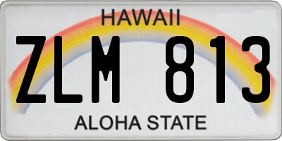 HI license plate ZLM813