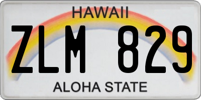 HI license plate ZLM829