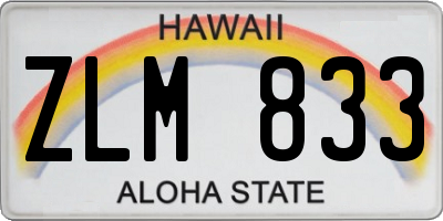 HI license plate ZLM833