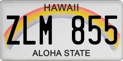 HI license plate ZLM855