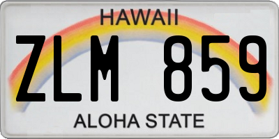 HI license plate ZLM859