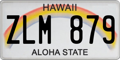 HI license plate ZLM879