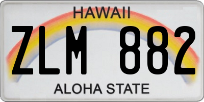 HI license plate ZLM882