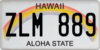 HI license plate ZLM889