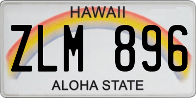 HI license plate ZLM896