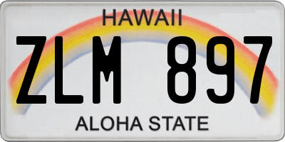 HI license plate ZLM897