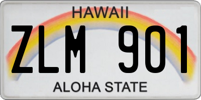 HI license plate ZLM901