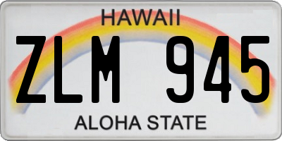 HI license plate ZLM945