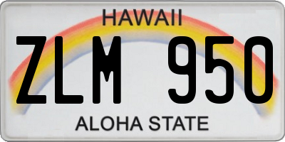 HI license plate ZLM950