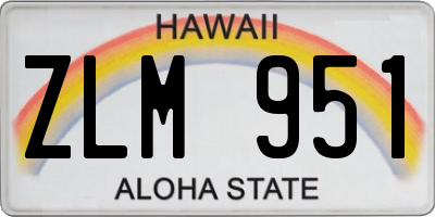 HI license plate ZLM951