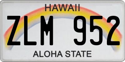 HI license plate ZLM952