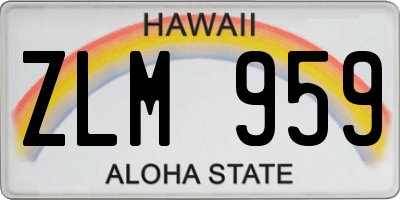 HI license plate ZLM959