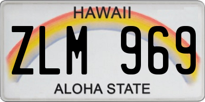 HI license plate ZLM969