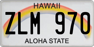 HI license plate ZLM970