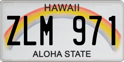 HI license plate ZLM971