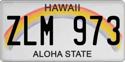 HI license plate ZLM973