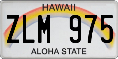 HI license plate ZLM975