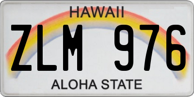 HI license plate ZLM976