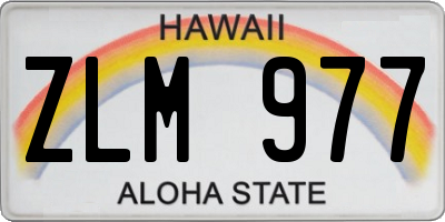 HI license plate ZLM977