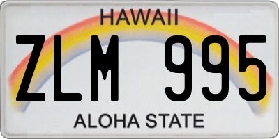 HI license plate ZLM995