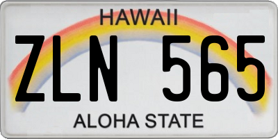 HI license plate ZLN565