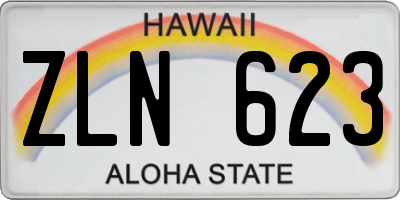 HI license plate ZLN623