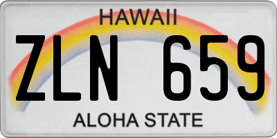 HI license plate ZLN659