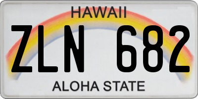 HI license plate ZLN682