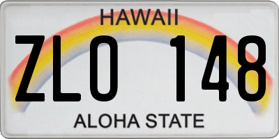 HI license plate ZLO148