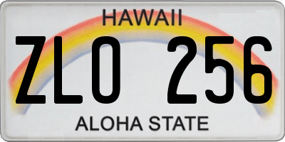 HI license plate ZLO256
