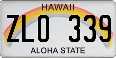 HI license plate ZLO339