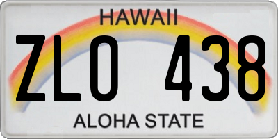 HI license plate ZLO438