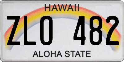 HI license plate ZLO482