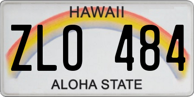 HI license plate ZLO484