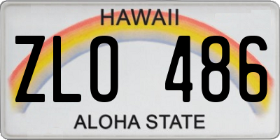 HI license plate ZLO486