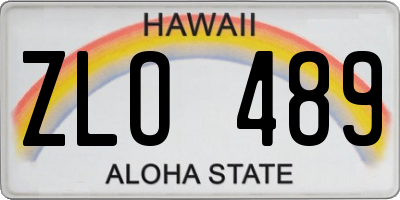 HI license plate ZLO489
