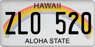 HI license plate ZLO520