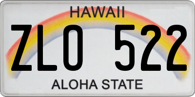 HI license plate ZLO522