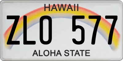 HI license plate ZLO577