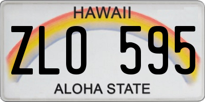HI license plate ZLO595