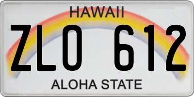 HI license plate ZLO612