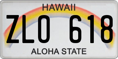 HI license plate ZLO618