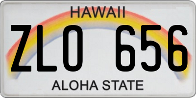 HI license plate ZLO656