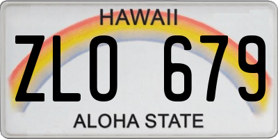 HI license plate ZLO679