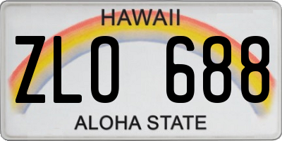 HI license plate ZLO688