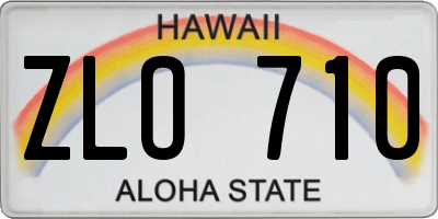 HI license plate ZLO710