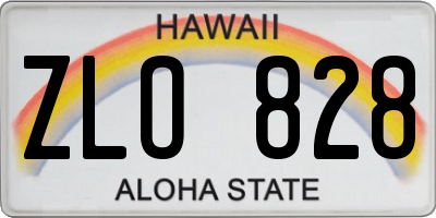 HI license plate ZLO828