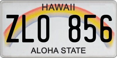HI license plate ZLO856